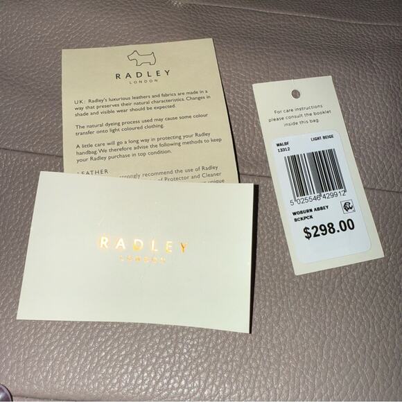 Radley London Pebbled Leather Backpack Purse Bag NEW $298 main image 5